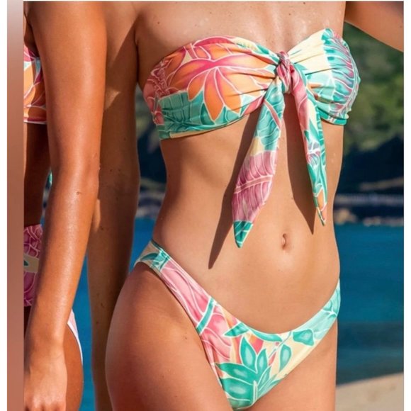 NEW! Kenny Flowers THE TORTOLA Sporty Bikini Bottom Tropical SZ S - Picture 7 of 14